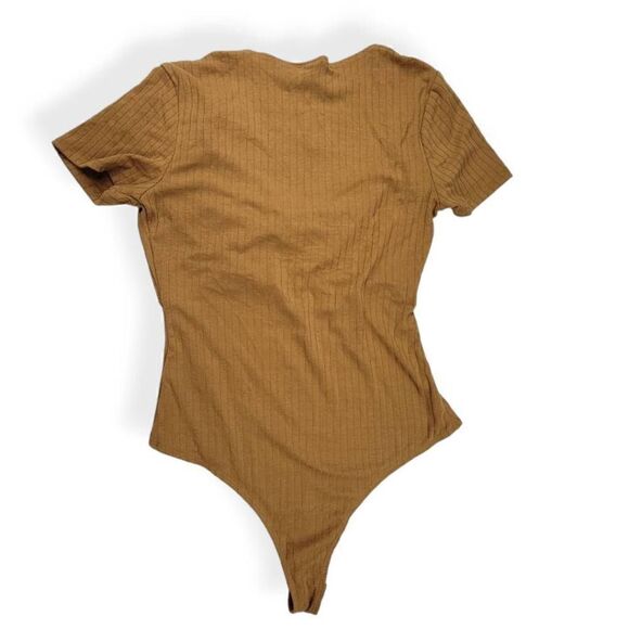 Wild Fable Cognac Sweetheart Neckline Body Suit Small - Picture 2 of 3